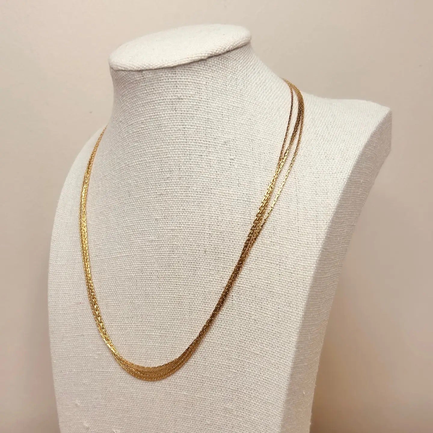 Gold Multi-Strand Choker Necklace