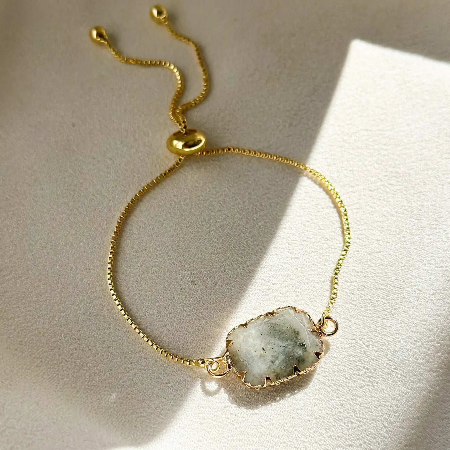 Gold Labradorite Slider Bracelet