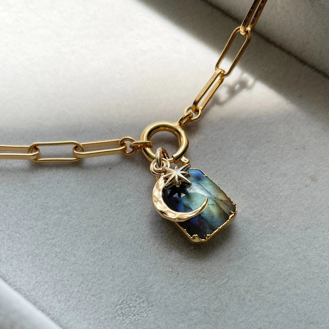 Labradorite Gem Chunky Necklace