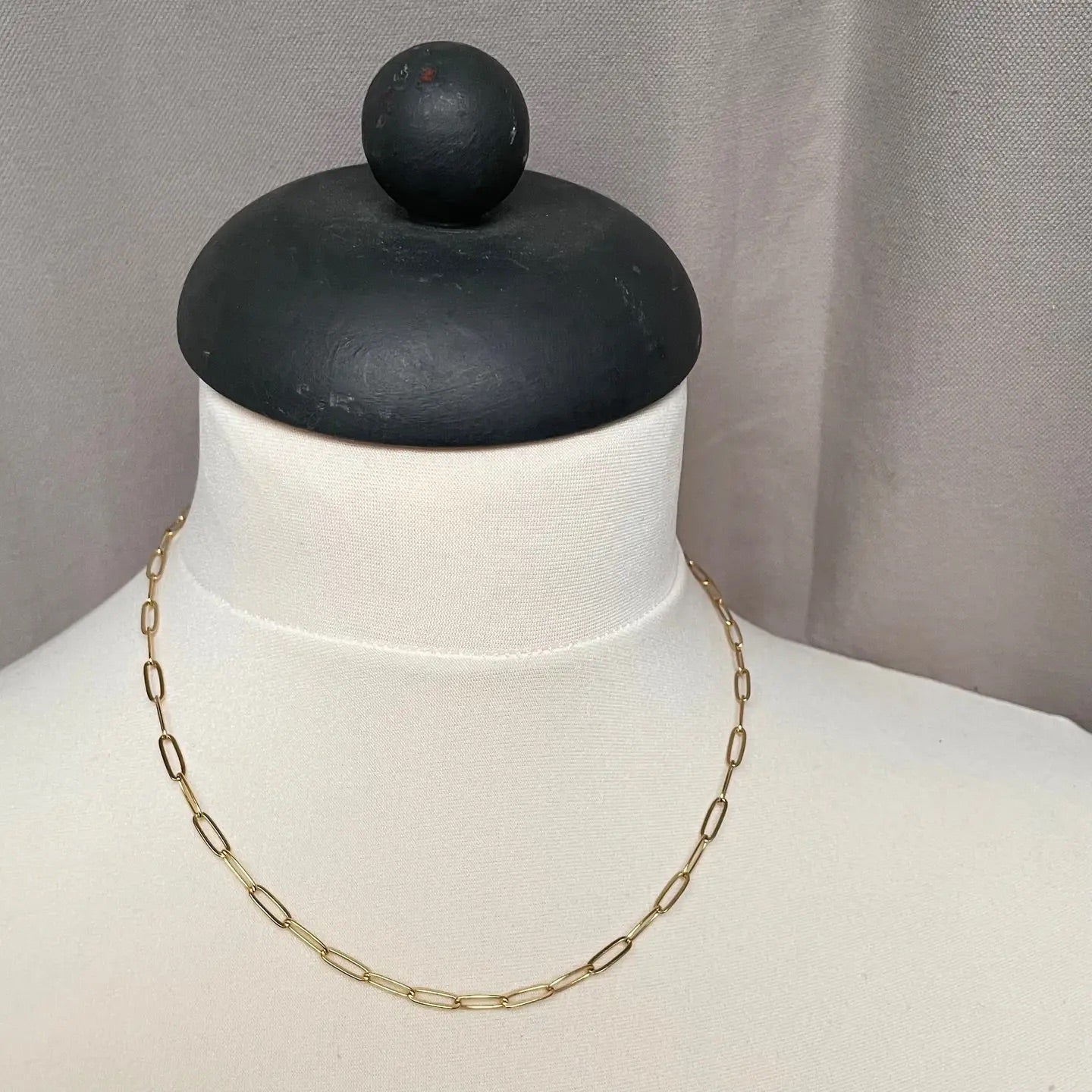 18k Gold Plated Long Link Chain Necklace