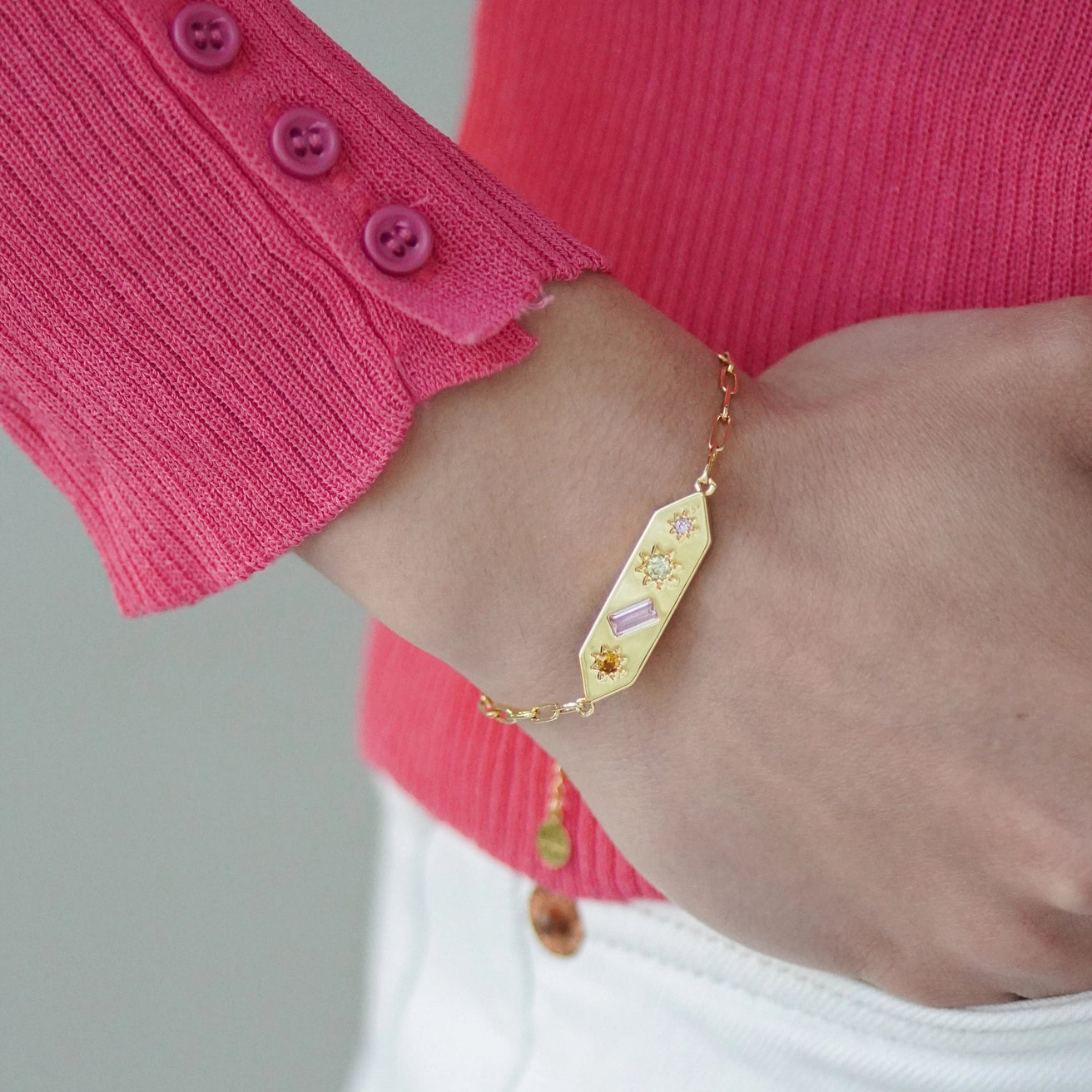 Kaleidoscope Disco Chain Bracelet