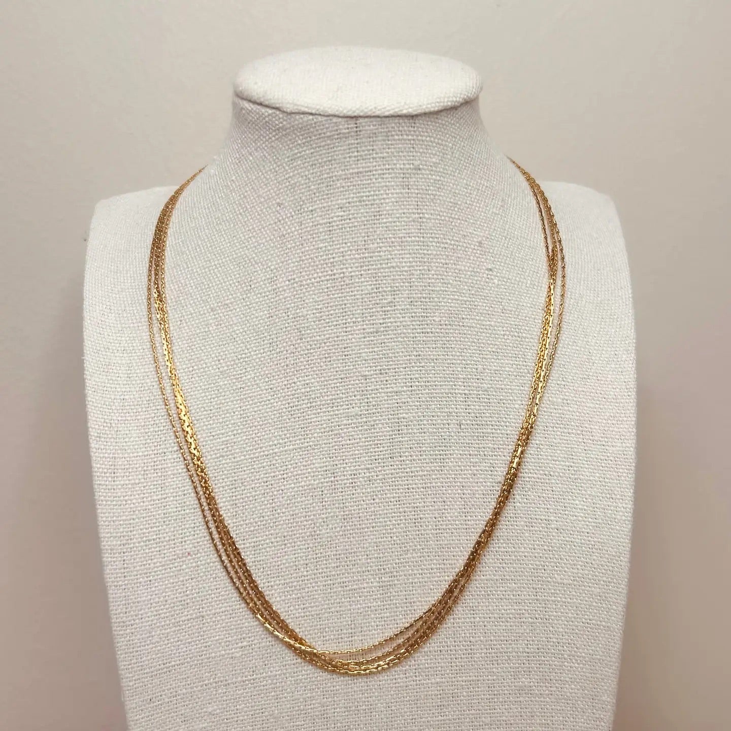Gold Multi-Strand Choker Necklace