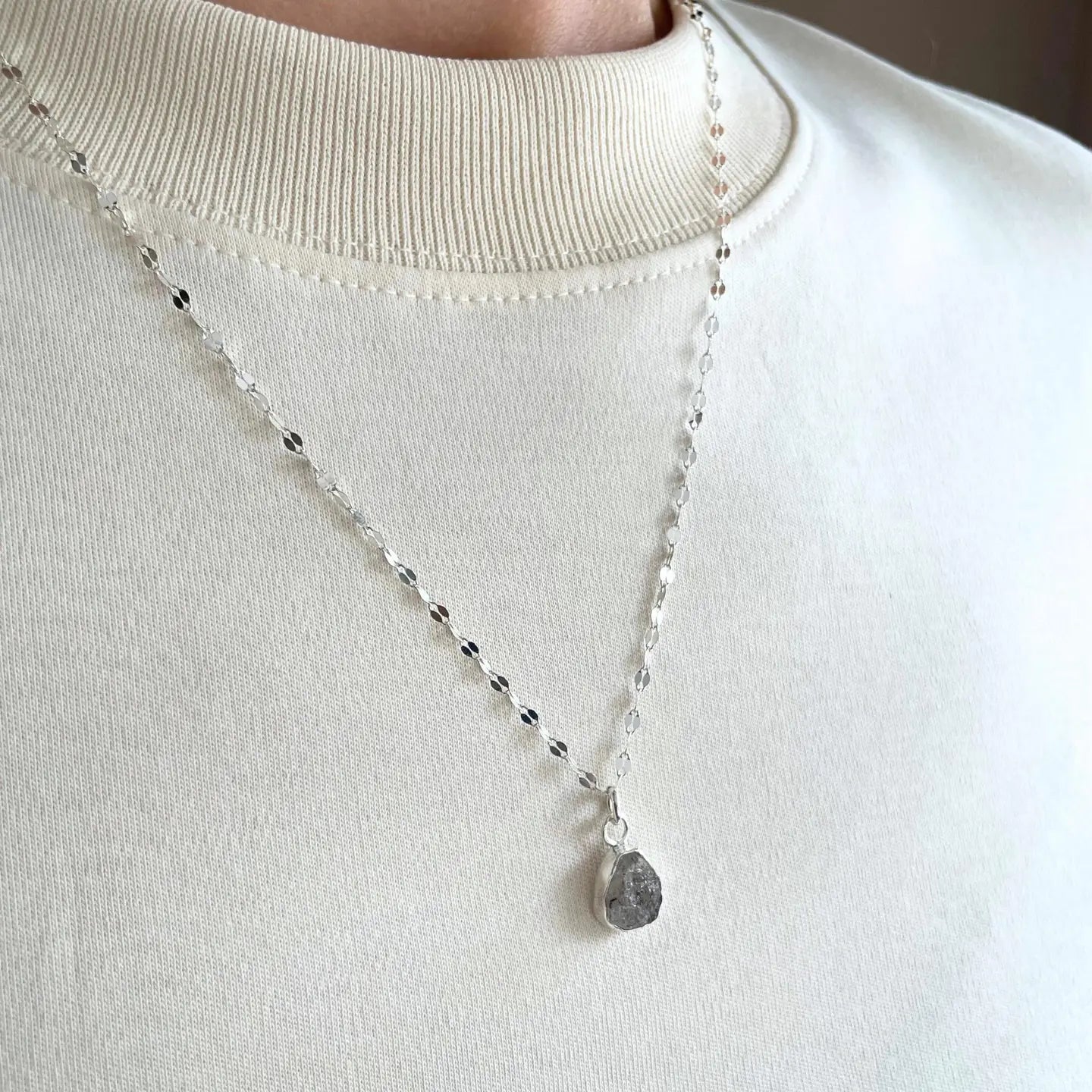 Herkimer Diamond Vintage Chain Necklace