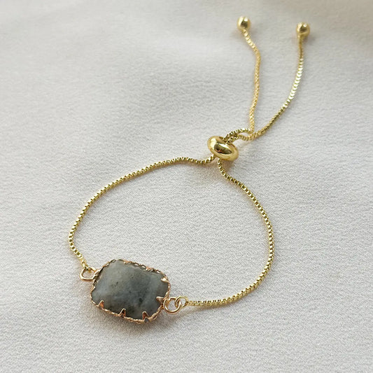 Gold Labradorite Slider Bracelet