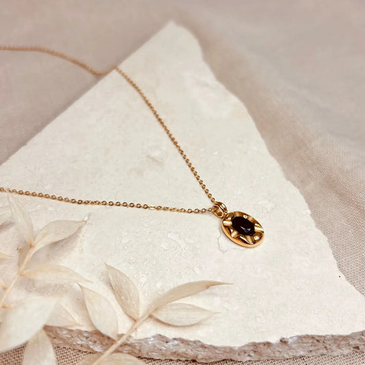 Noir Oval Necklace