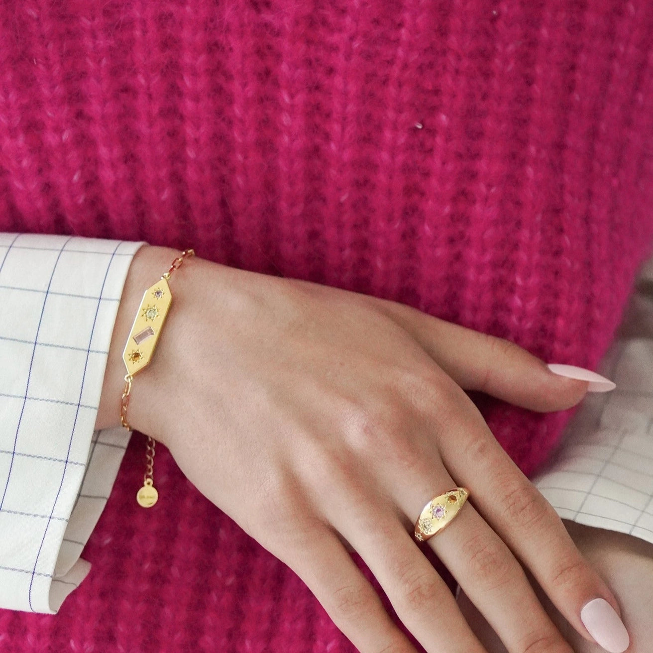 Kaleidoscope Disco Chain Bracelet