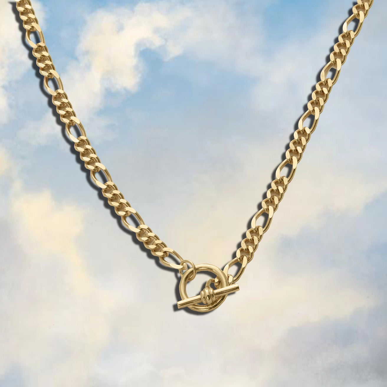 T-Bar Figaro Chain Necklace