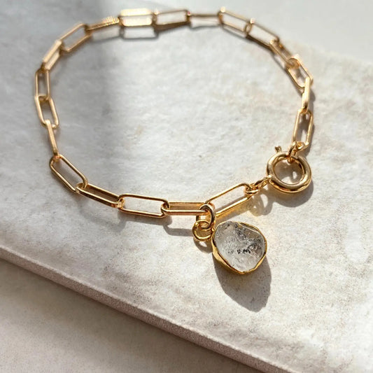 Herkimer Diamond Chunky Chain Bracelet