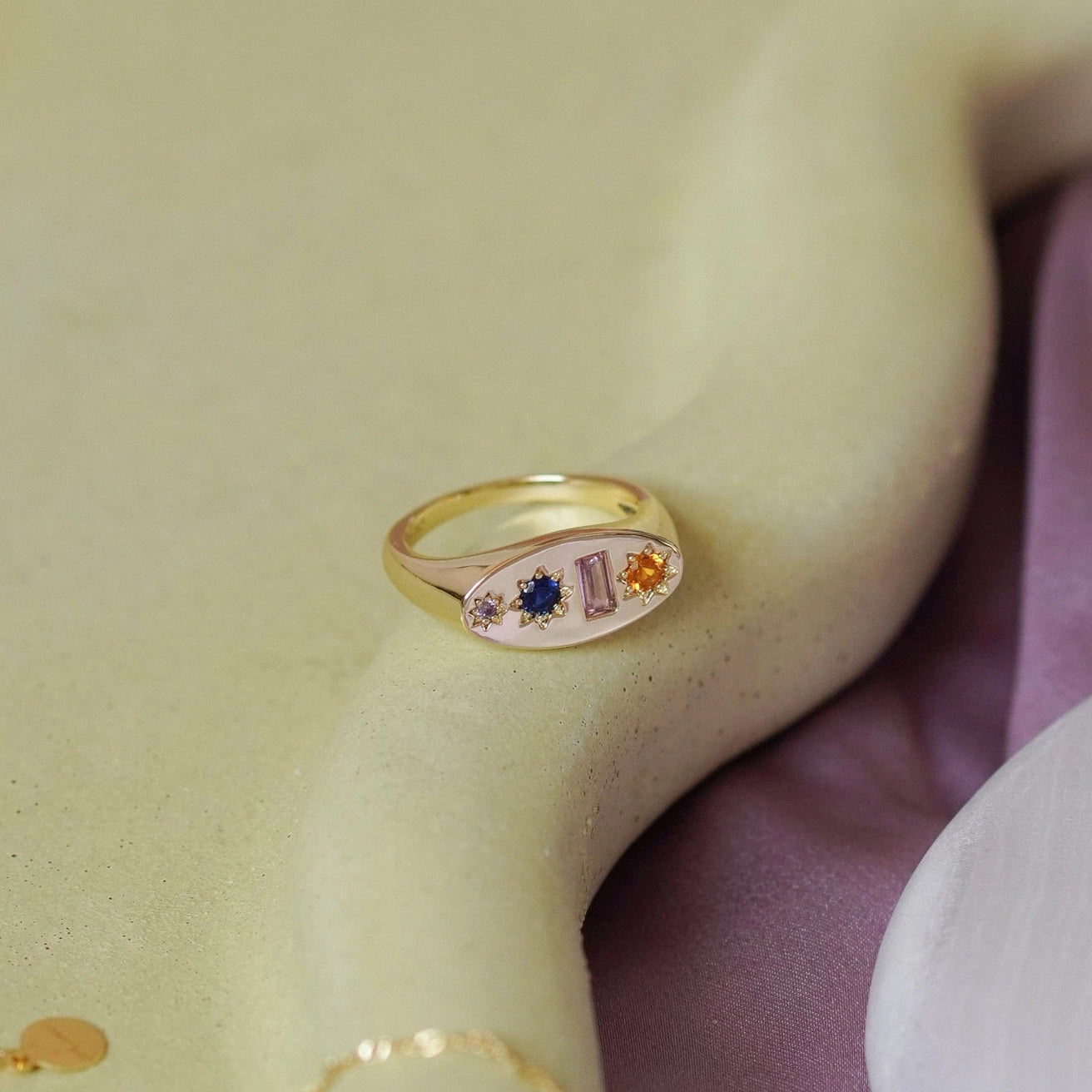 Midnight Gemstone Signet Ring