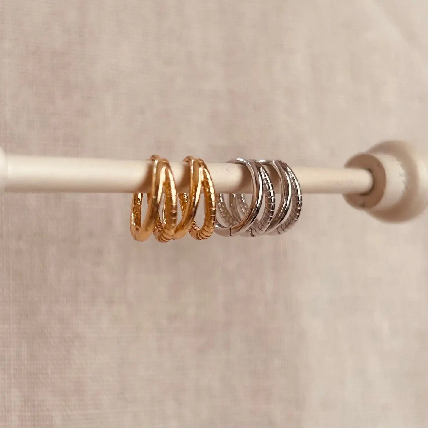 Elegant Duo Hoops in Gold Vermeil or Sterling Silver