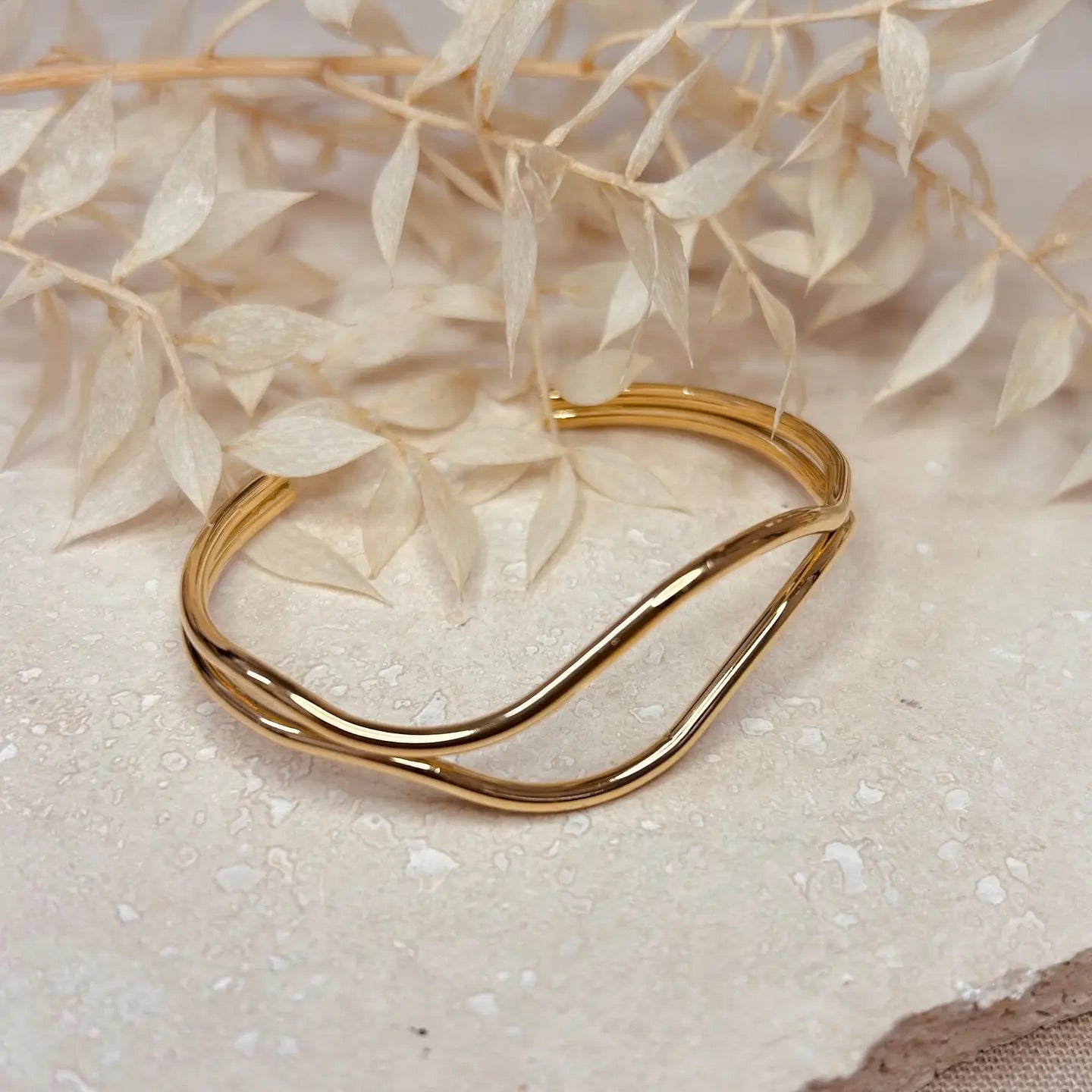 Gold Abstract Bangle