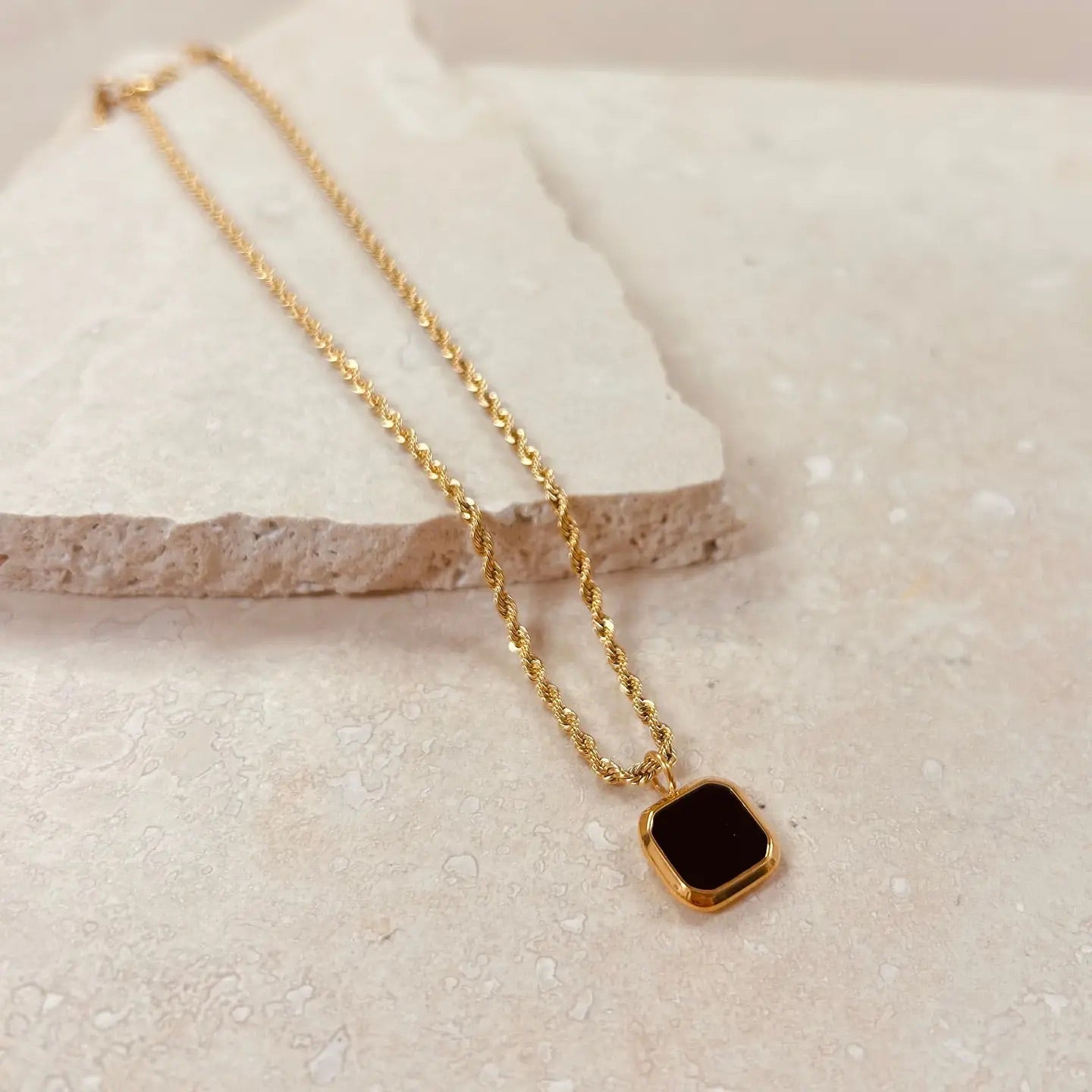 Black Noir Pendant Necklace