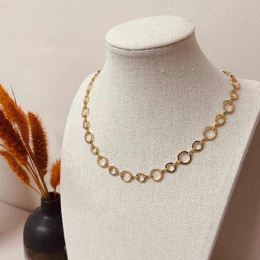 Retro Circle Chain Necklace