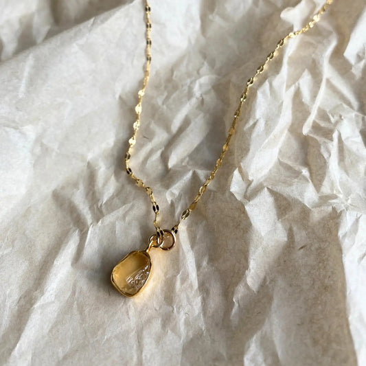 Citrine Vintage Chain Necklace
