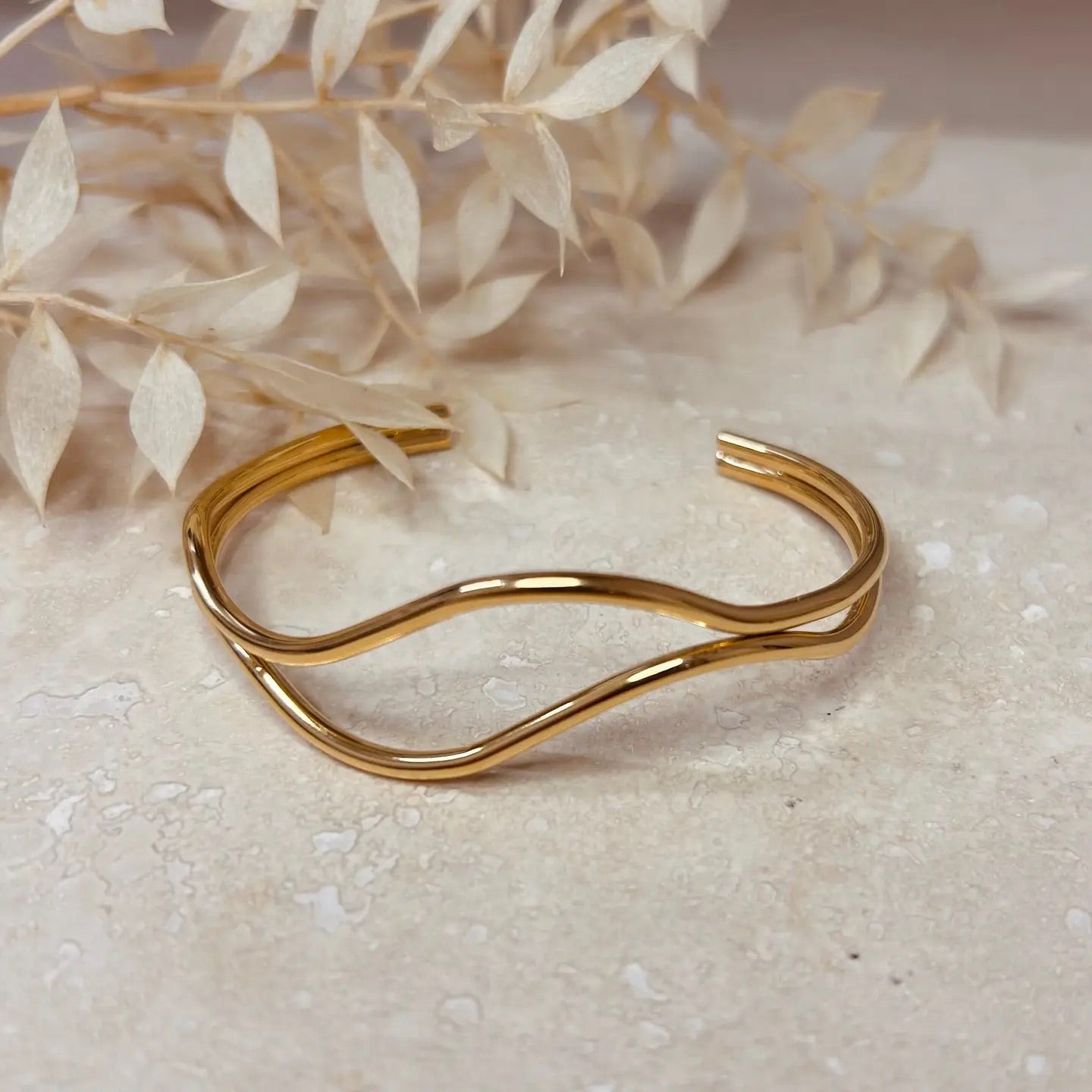 Gold Abstract Bangle